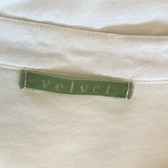 Velvet by Graham & Spencer White Sleeveless Cotton Dress Ruffle Neck Sz M 244F - Picture 6 of 8